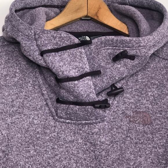 The North Face Womens Crescent Hooded Sweater Size M Heather Purple Fleece - Picture 4 of 9